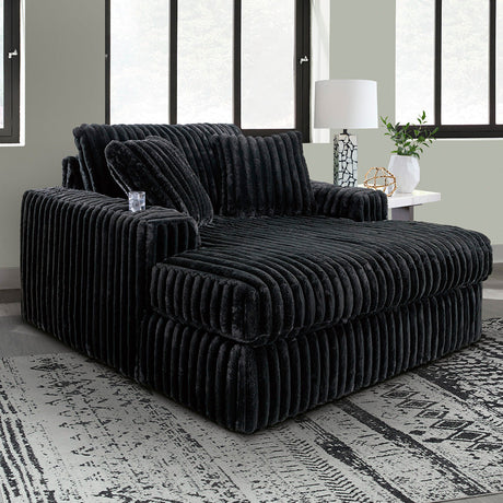 White upholstered chaise lounge