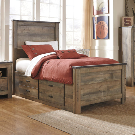 Twin storage bed