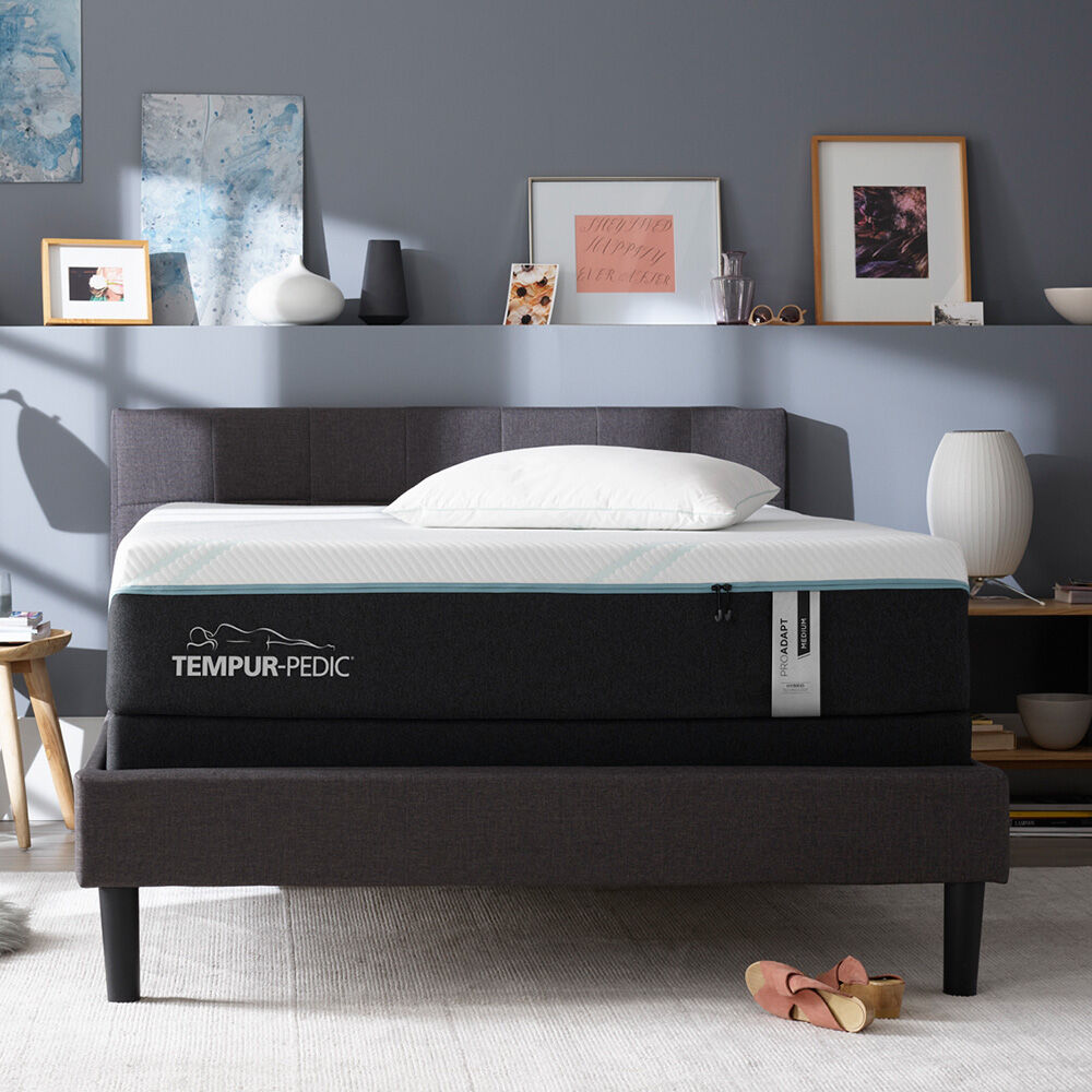 A room setting featuring Tempur-Pedic TEMPUR-ProAdapt Medium Hybrid Queen Mattress