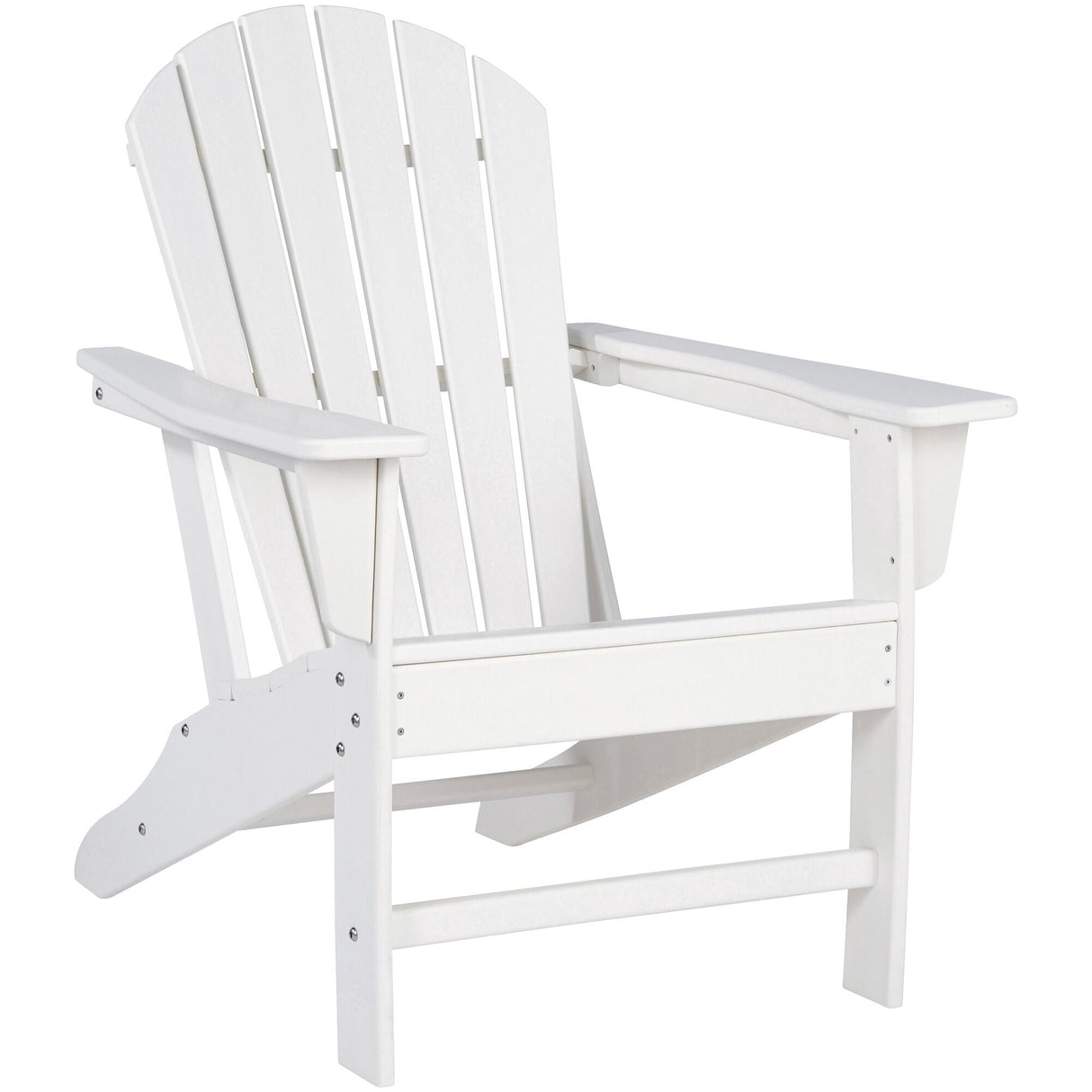 Front left view of Sundown White Adirondack Chair