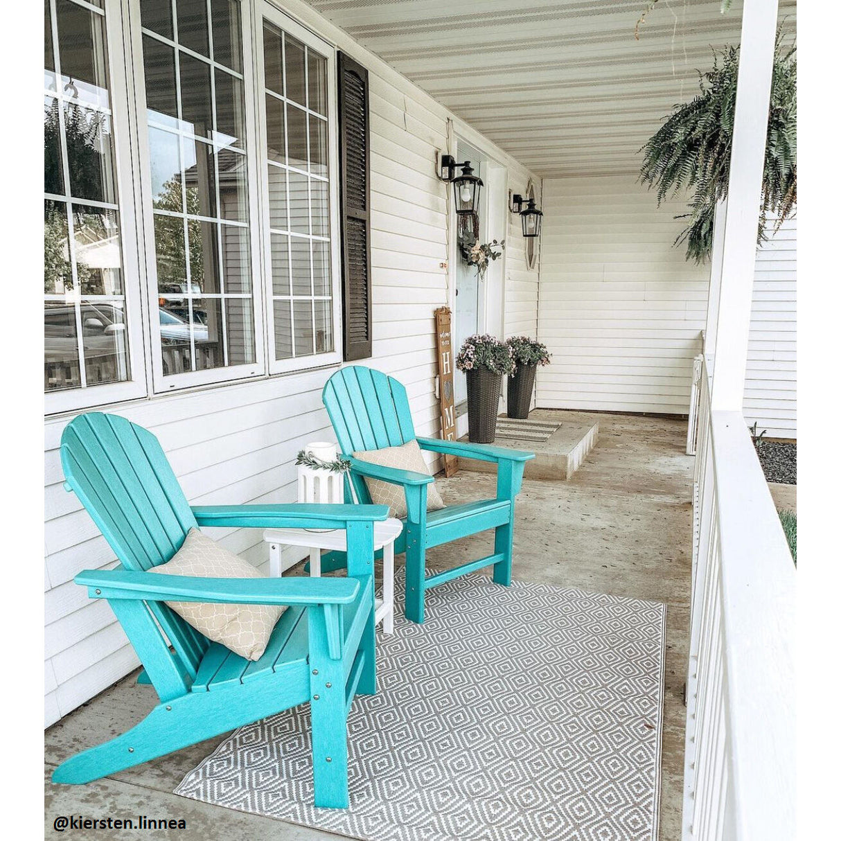 Room setting 2 featuring Sundown Turquoise Adirondack Chair