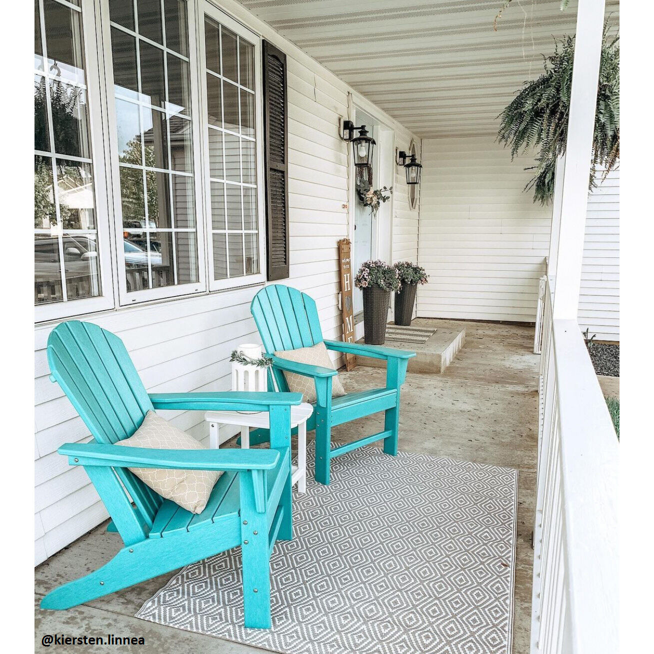 Room setting 2 featuring Sundown Turquoise Adirondack Chair