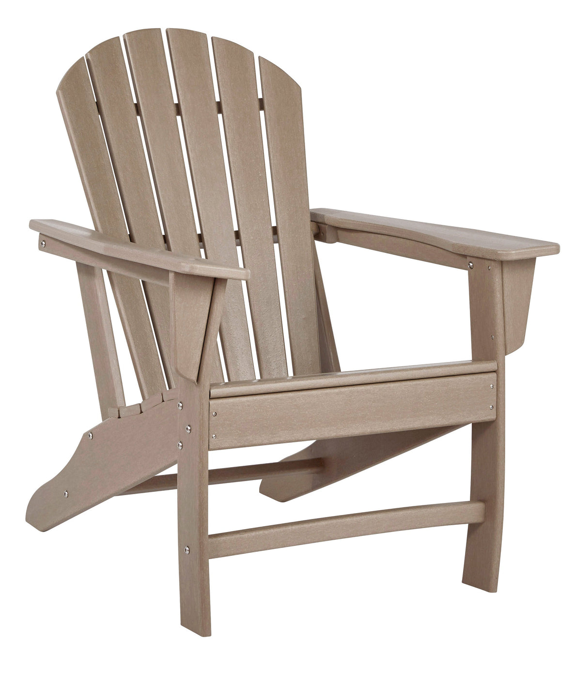 Front left view of Sundown Driftwood Adirondack Chair