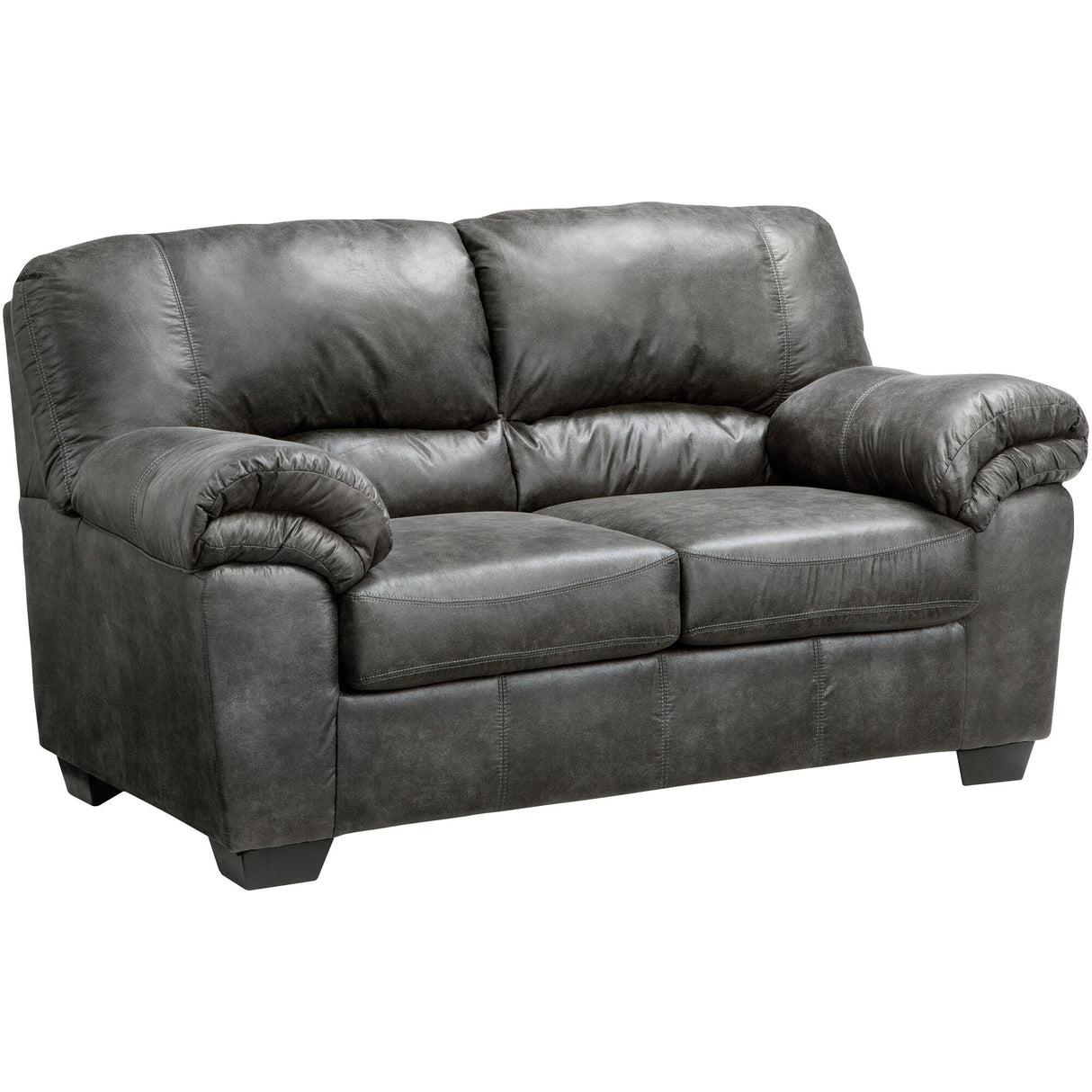 Front right view of Redmond Slate Loveseat
