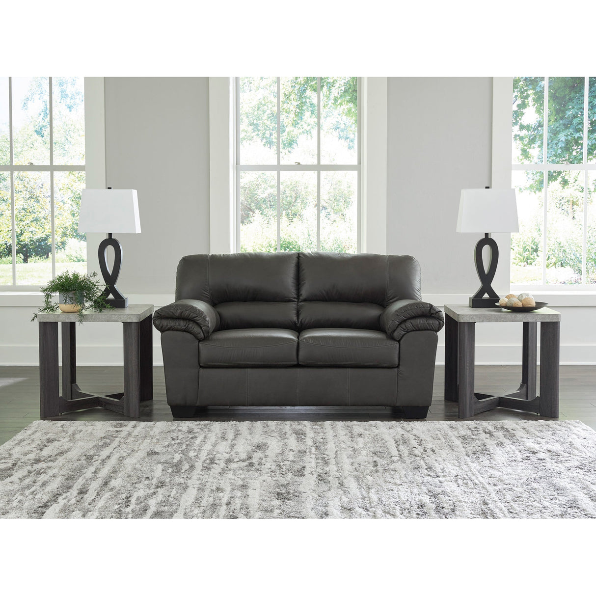 A room setting featuring Redmond Slate Loveseat