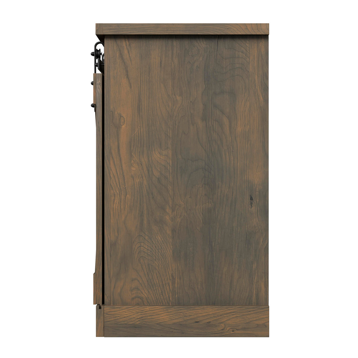 Side view of Farmhouse Barnwood 66 Inch Console