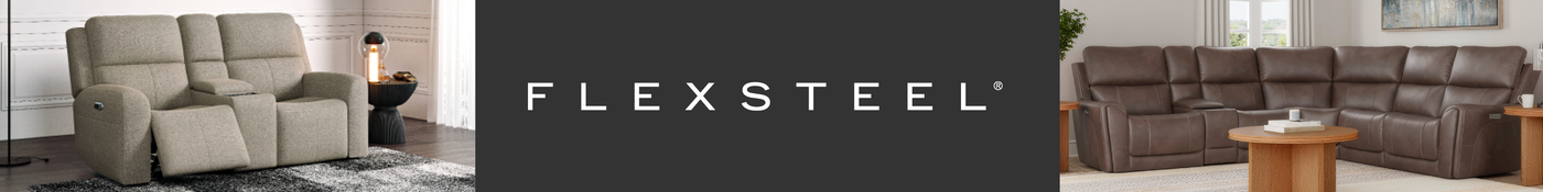 Flexsteel recliner sofas with a coffee table in a living room setting