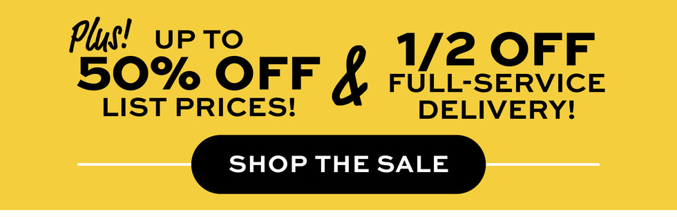 Flash sale banner with "March 20-23 up to 50% off List prices, Plus take an extra 20% off one item when you join our e-club!" text on a yellow background