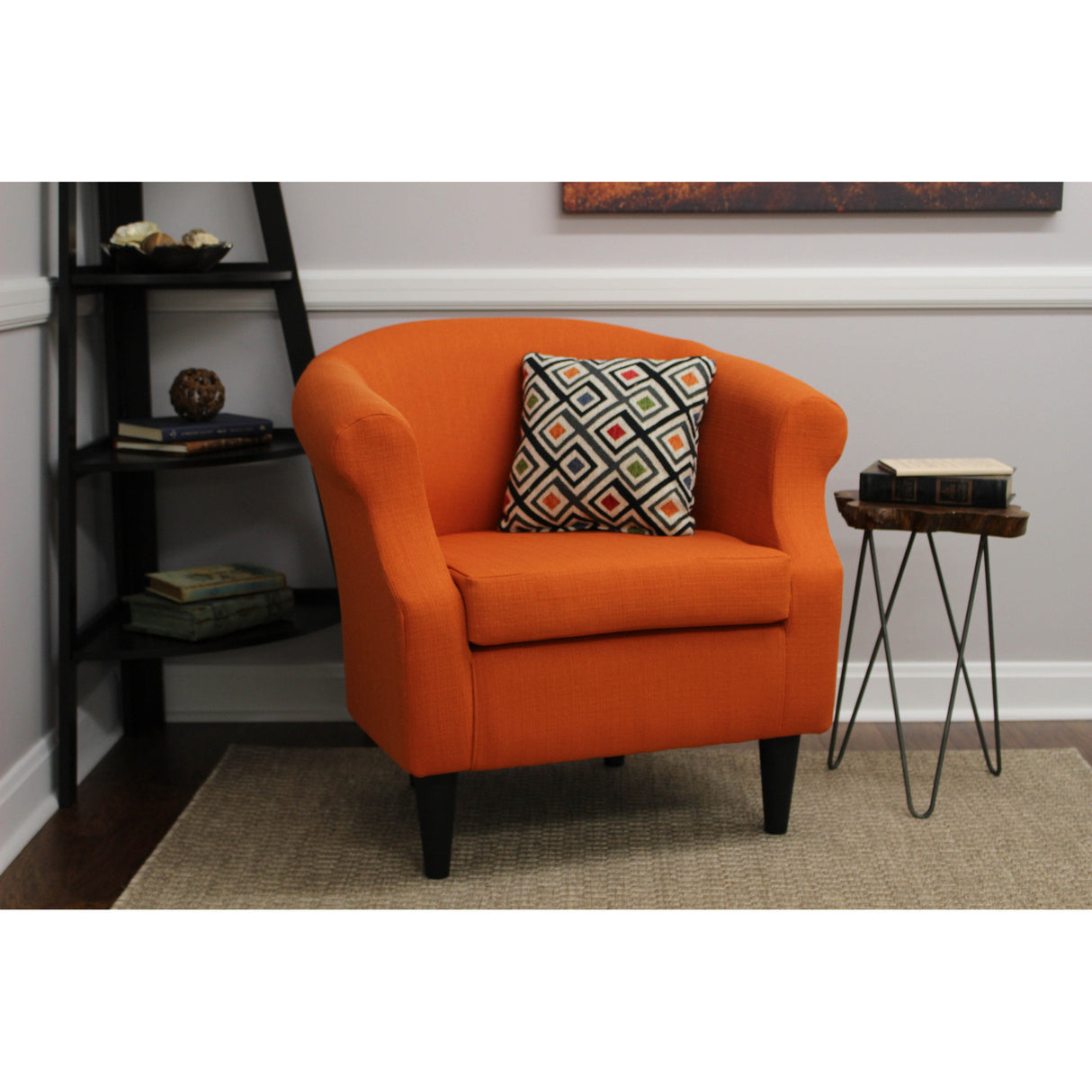 A room setting featuring Nikole Saffron Accent Chair