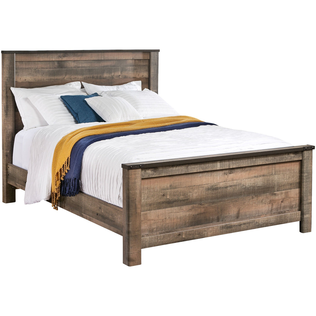 Trinell Rustic Plank Full Panel Bed PASH441
