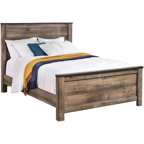 Trinell Rustic Plank Full Panel Bed PASH441