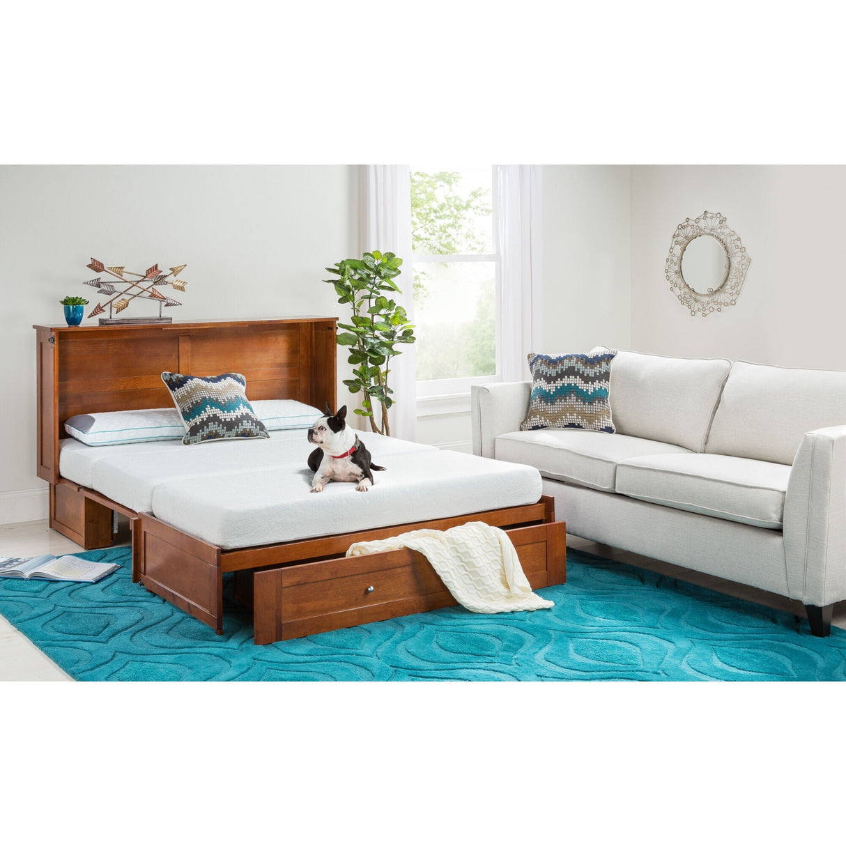 Room setting 2 featuring Clover Cherry Murphy Cabinet Bed