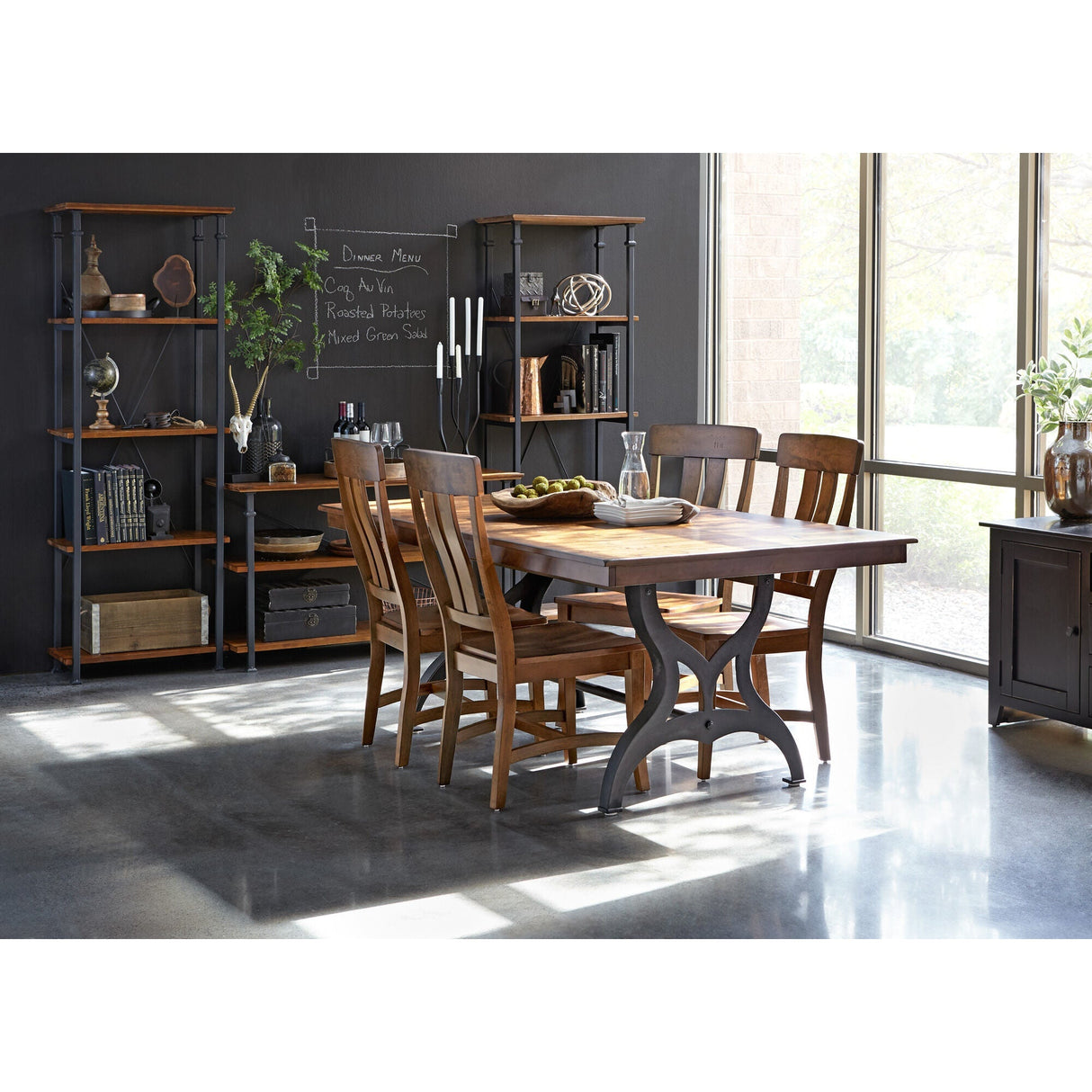 Room setting 2 featuring District Copper 5 Piece Dining Set