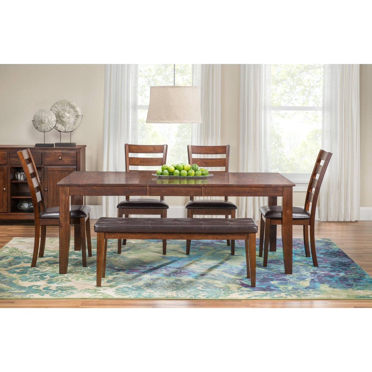 Room setting 2 featuring Kona Raisin 5 Piece Ladder Dining Set