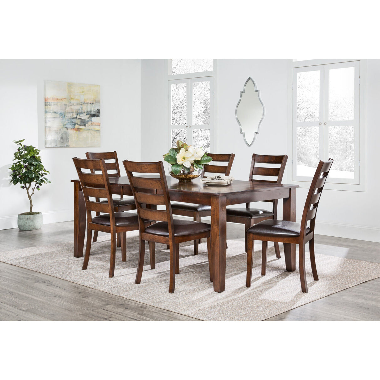 Room setting 3 featuring Kona Raisin 5 Piece Ladder Dining Set
