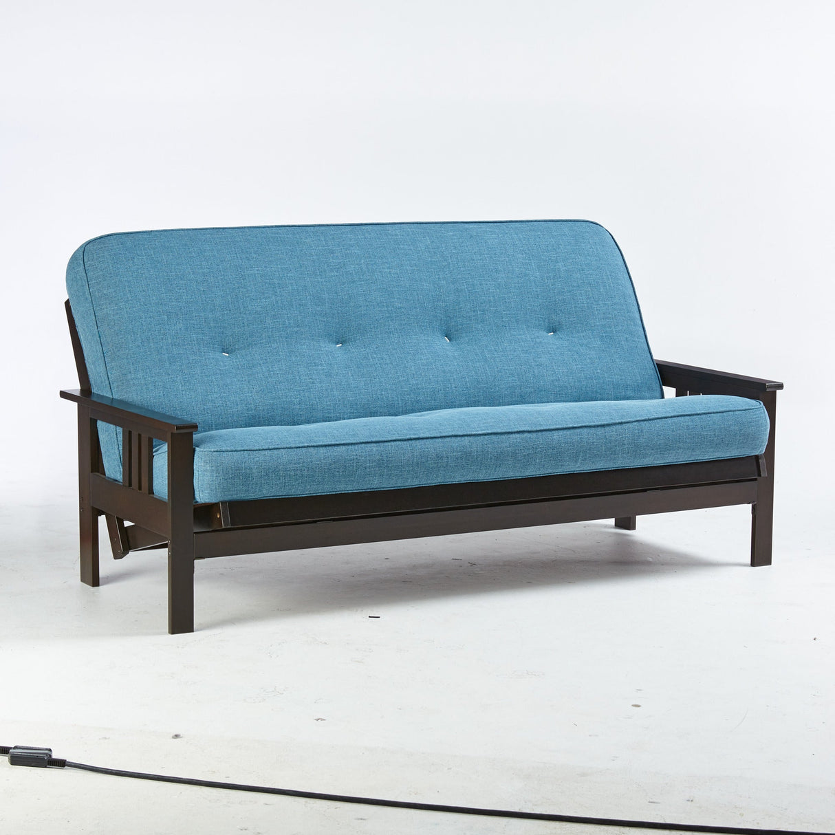 Front right view of Colfax Espresso Futon Frame