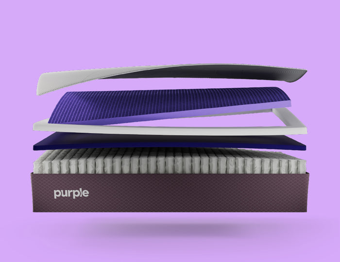 Purple mattress layers