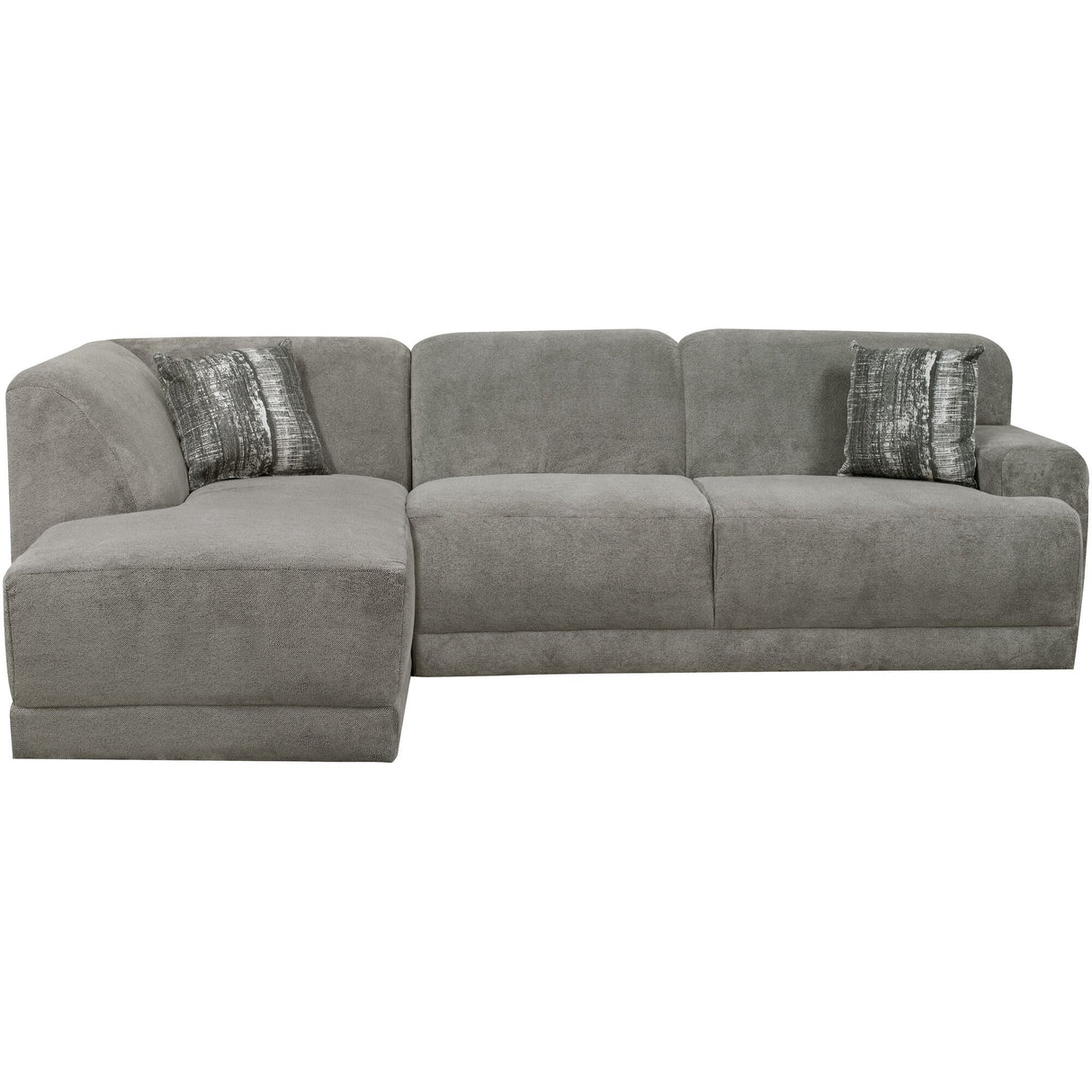 Delvin Gray 2 Piece Left Chaise Sofa QK1013227