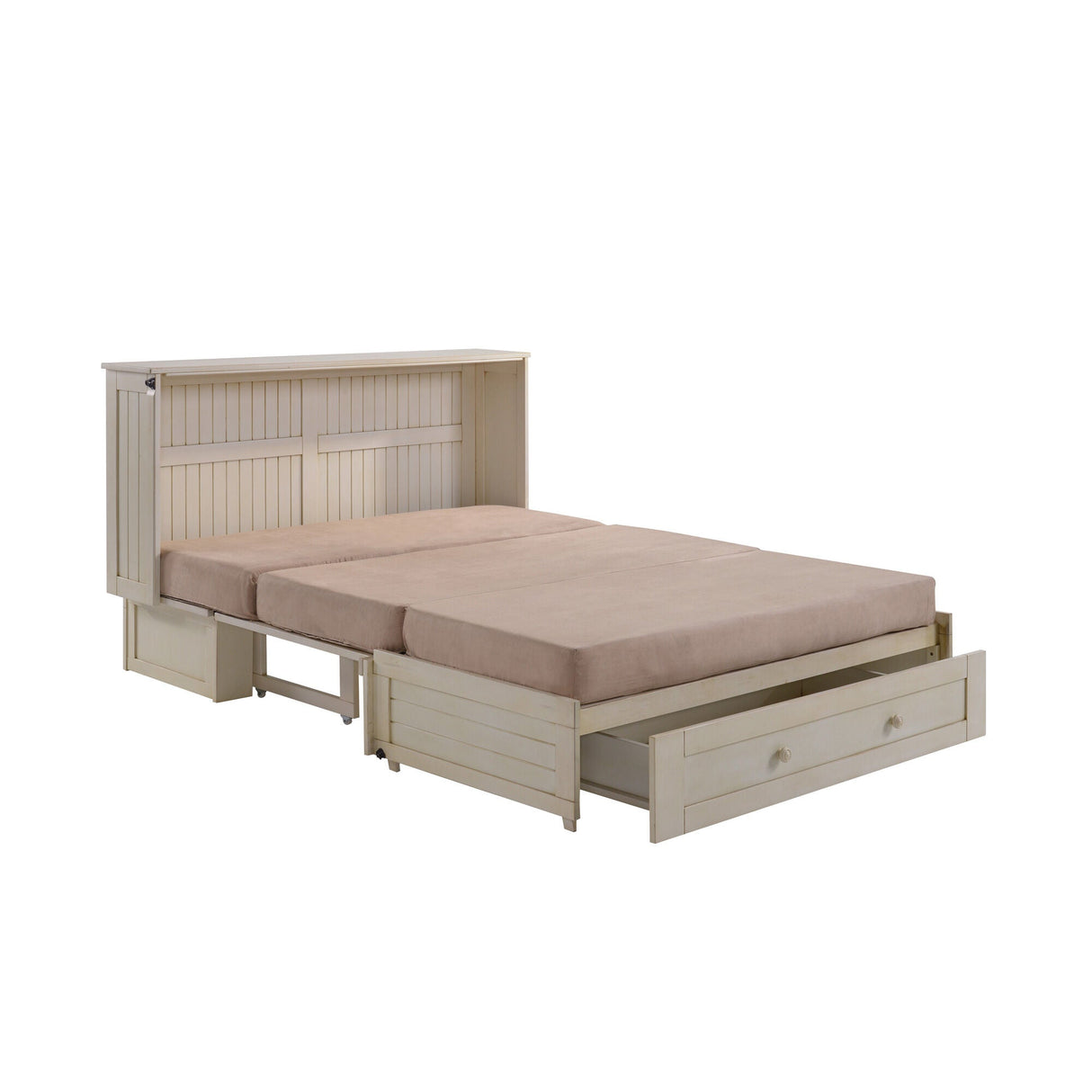 A room setting featuring Clover Buttercream Murphy Cabinet Bed