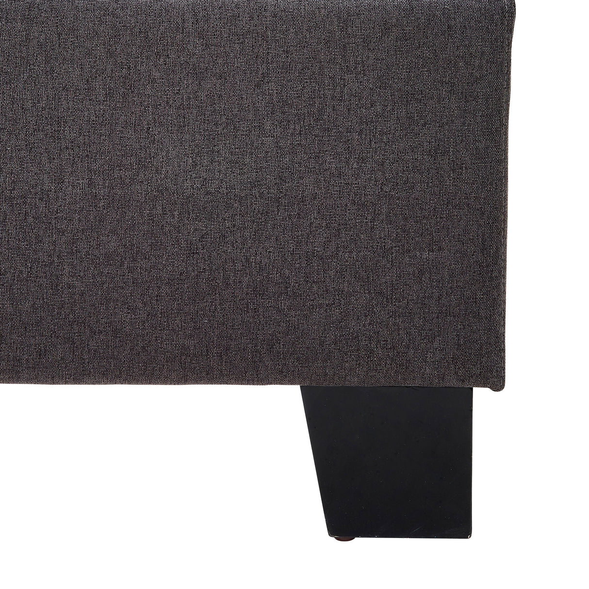 Detail view 2 of Modern Dark Gray King Upholstered Frame