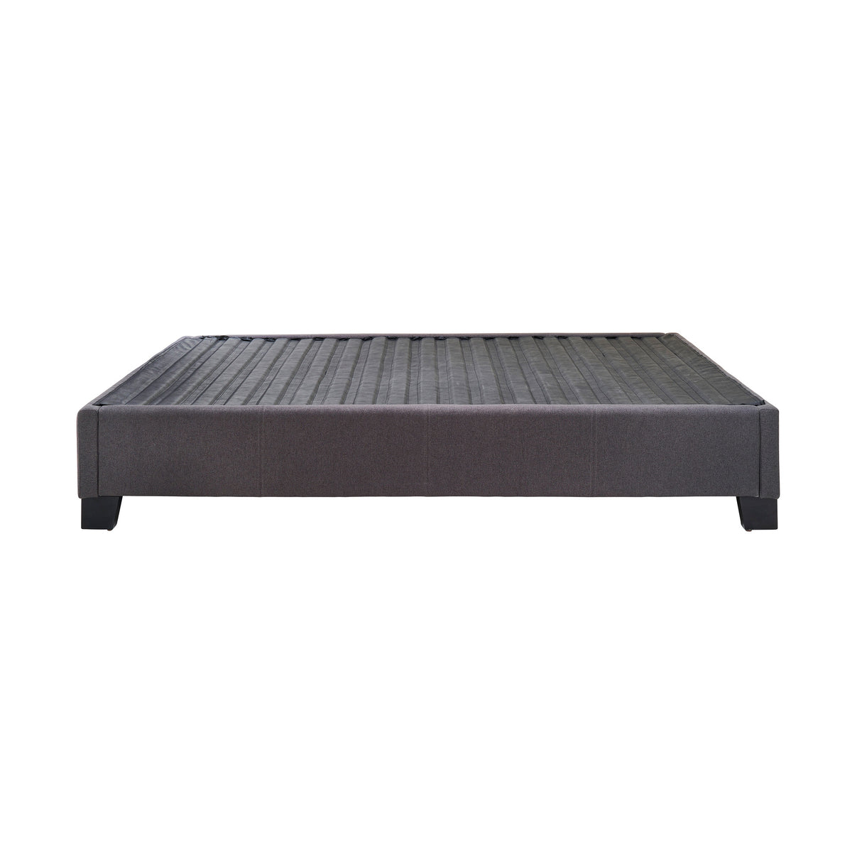 Side view of Modern Dark Gray King Upholstered Frame