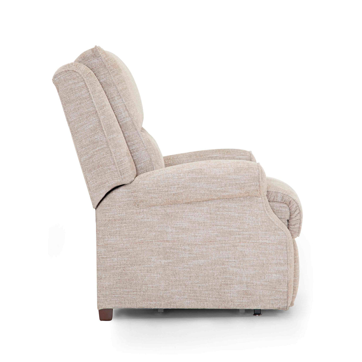 Side view of Emerald Linen Lift Chair Recliner
