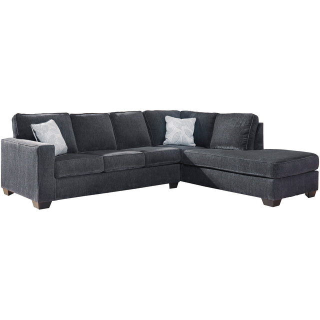 Riles Slate Right Chaise Sleeper Sectional QK1016471