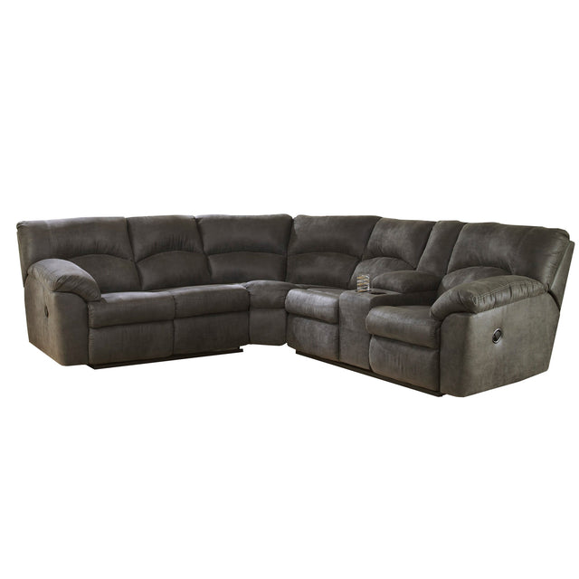 Grover Gray 2 Piece Reclining Sectional QK1019856