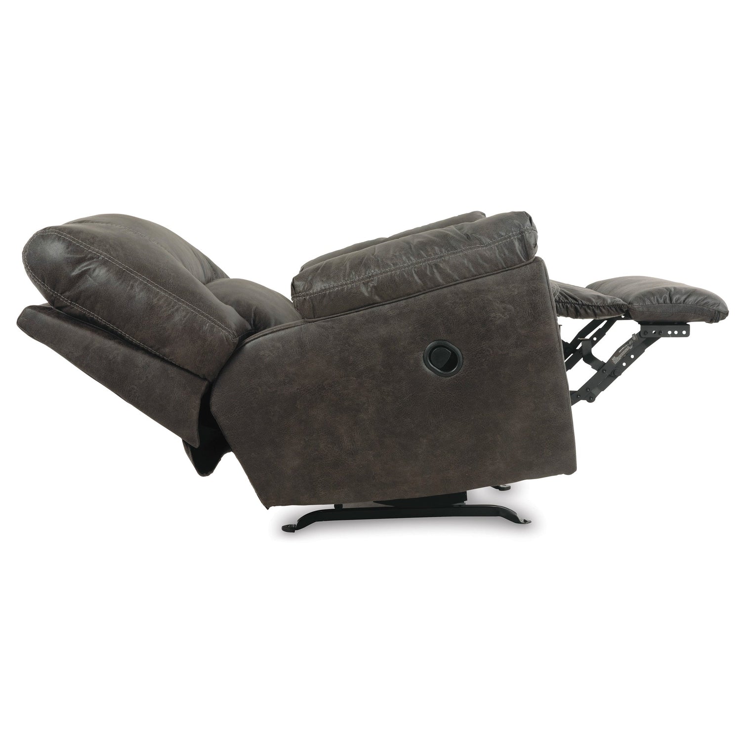 Side view of Grover Gray Rocker Recliner