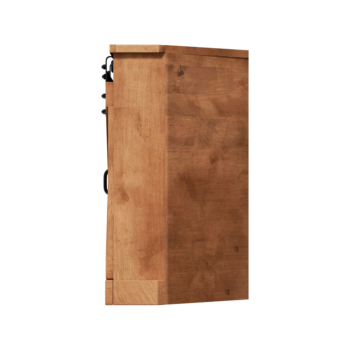 Side view of Farmhouse Aged Whiskey 66 Inch Corner Console