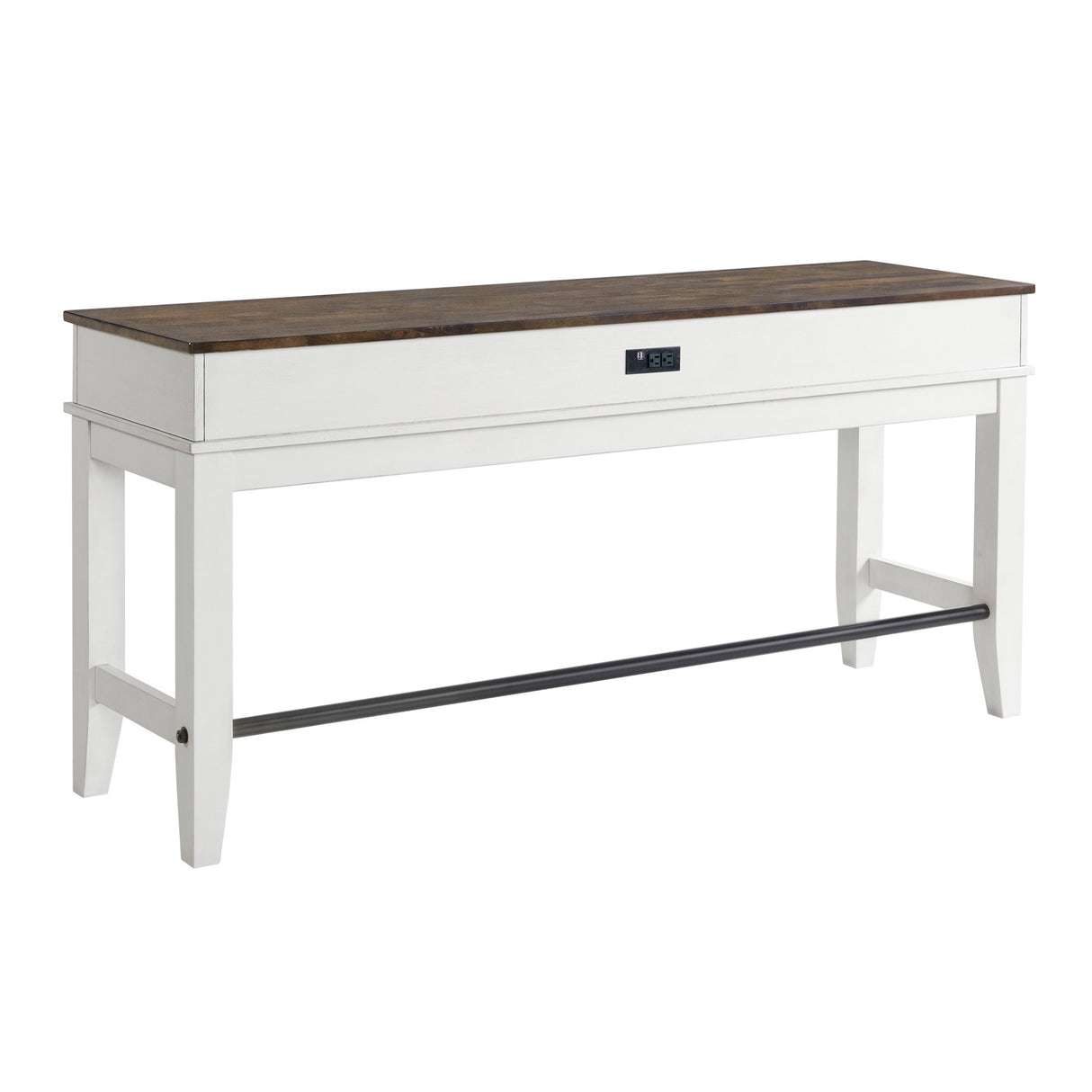 Back view of Kona Gray 24 Inch Backless Stool