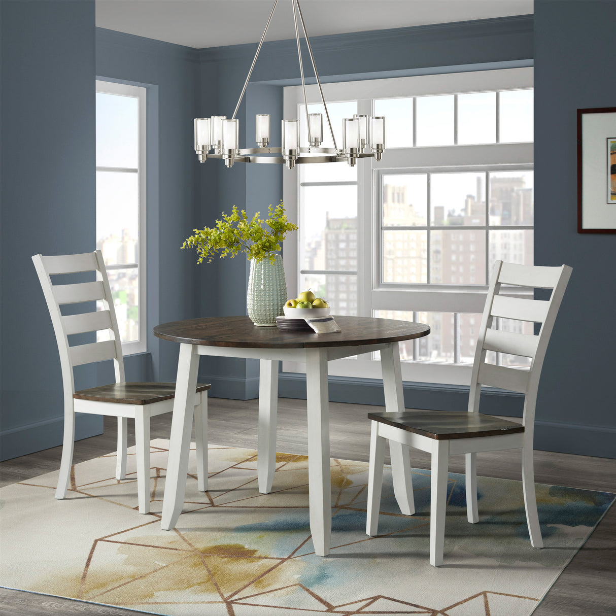 A room setting featuring Kona Gray Side Chair