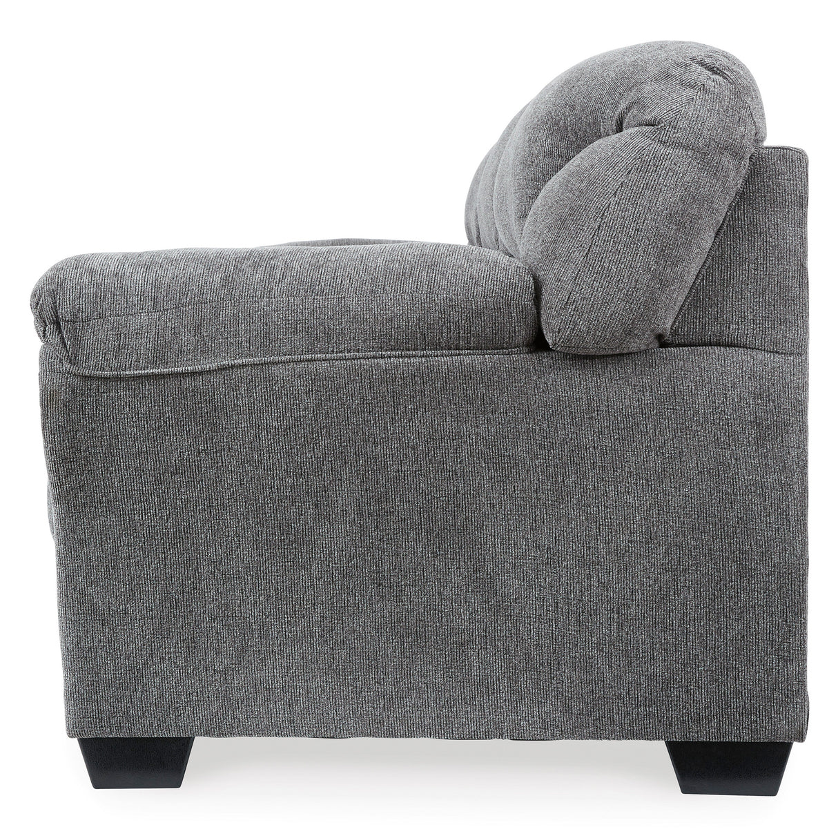 Side view of Allmaxx Gray Loveseat