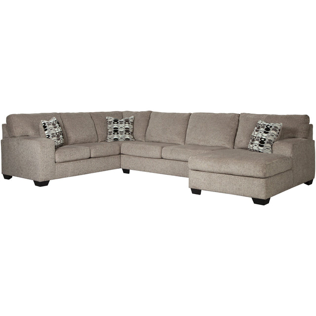 Ballinasloe Platinum 3 Piece Right Chaise Sectional QK1027881