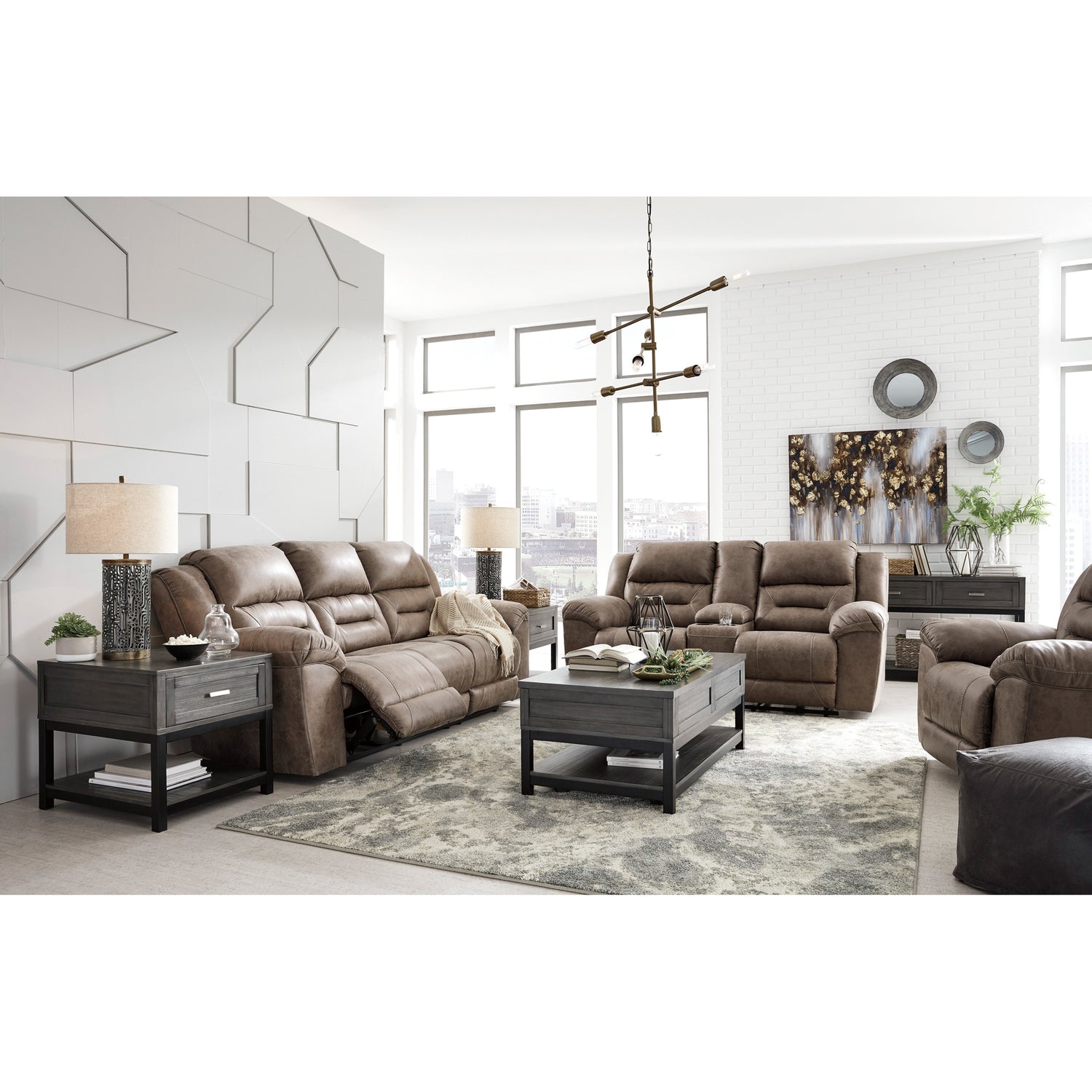 Stoneland Power Reclining Console Loveseat
