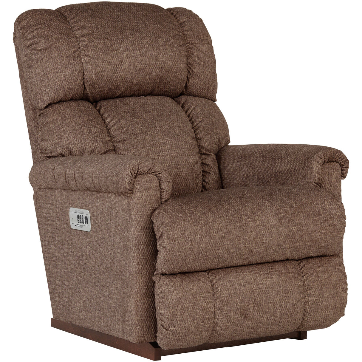 Front right view of Pinnacle Espresso Power Plus Rocker Recliner