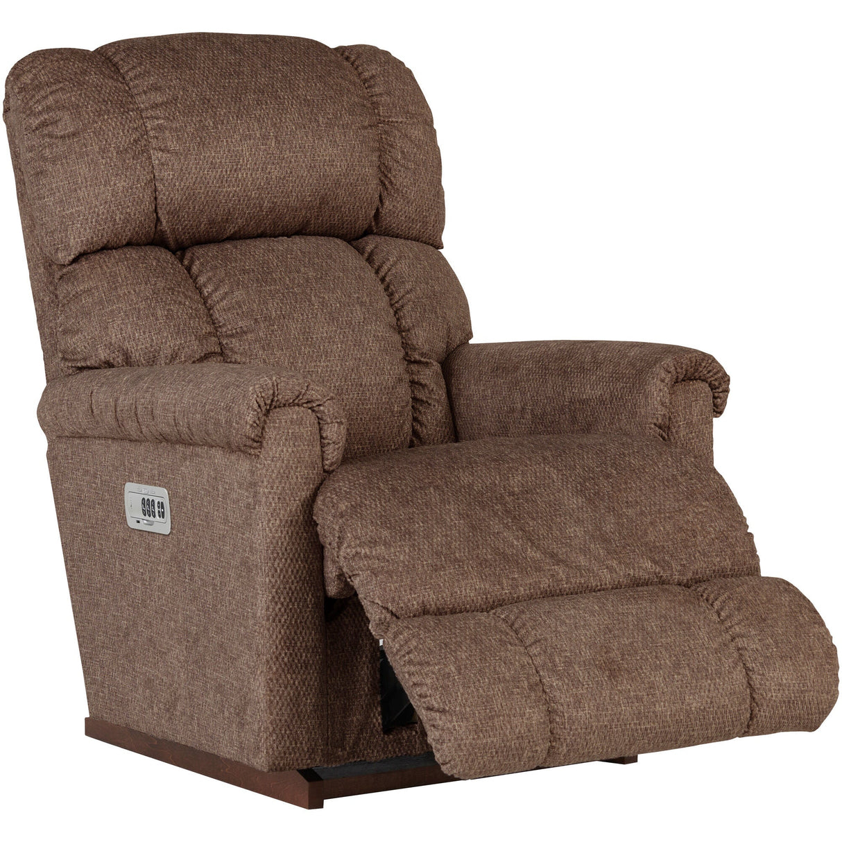 Open view of Pinnacle Espresso Power Plus Rocker Recliner