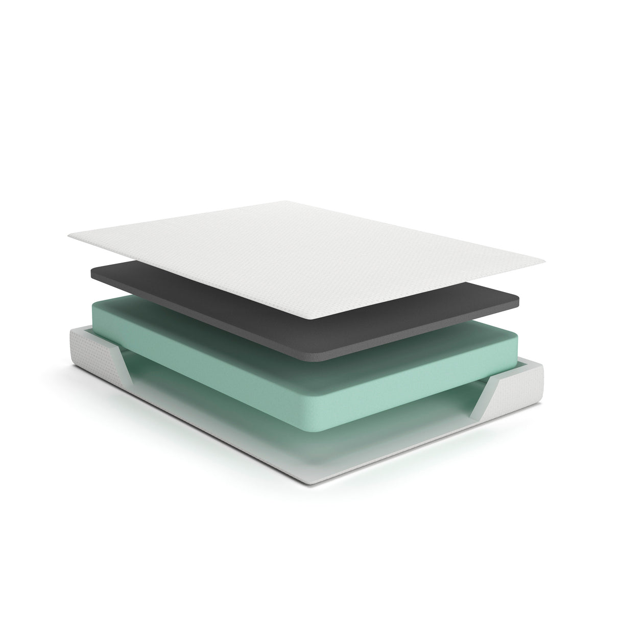 Detail image of Ashley Chime 8 Inch Memory Foam Queen Mattress with overlay of product dimensions