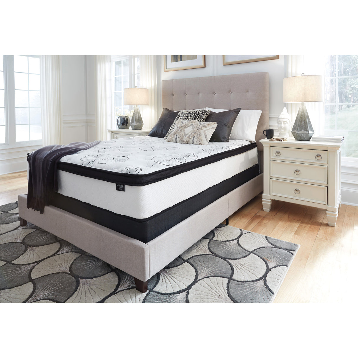 Front right view of Ashley Chime 12 Inch Hybrid Twin Mattress