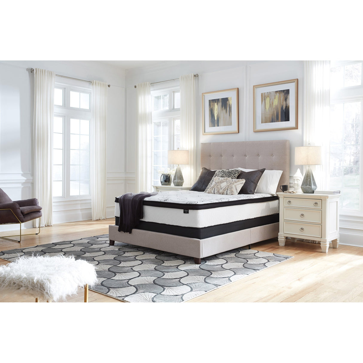 Room setting 4 featuring Ashley Chime 12 Inch Hybrid Twin Mattress