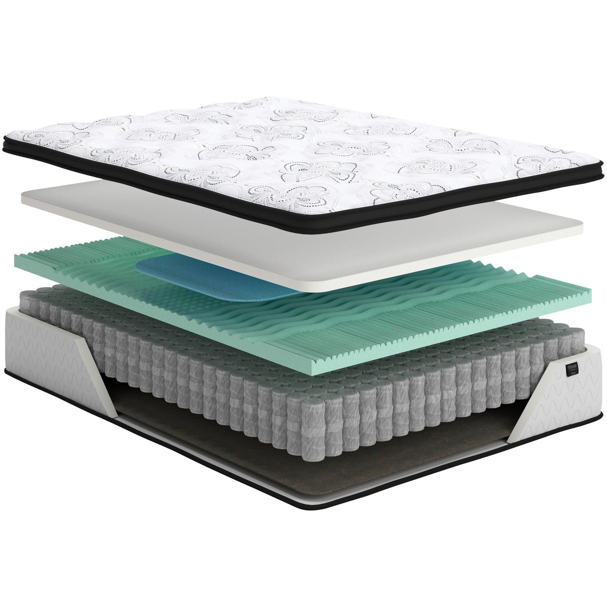 Detail view of Ashley Chime 12 Inch Hybrid Queen Mattress