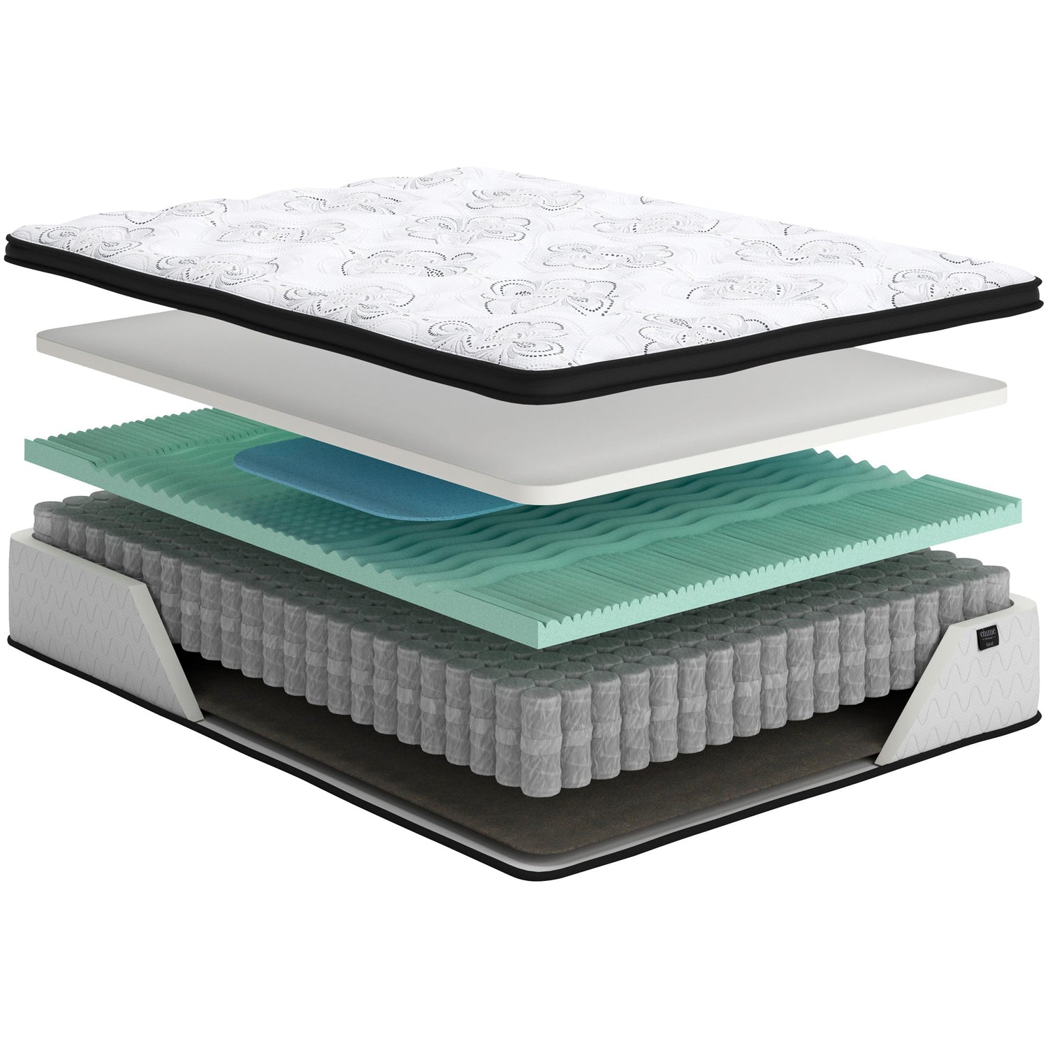 Detail view of Ashley Chime 12 Inch Hybrid Queen Mattress