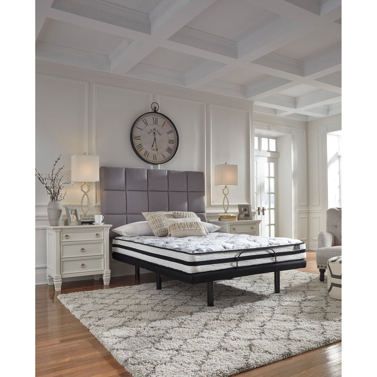 Front left view of Ashley Chime 8 Inch Innerspring Queen Mattress