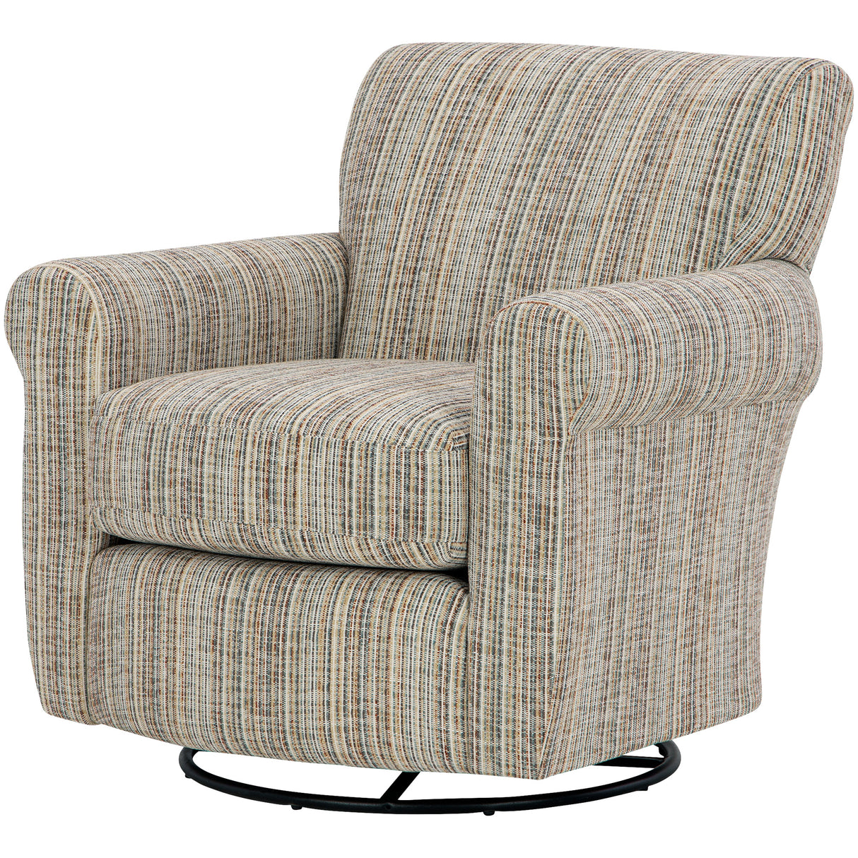 Front right view of Gemily Brown Swivel Glider