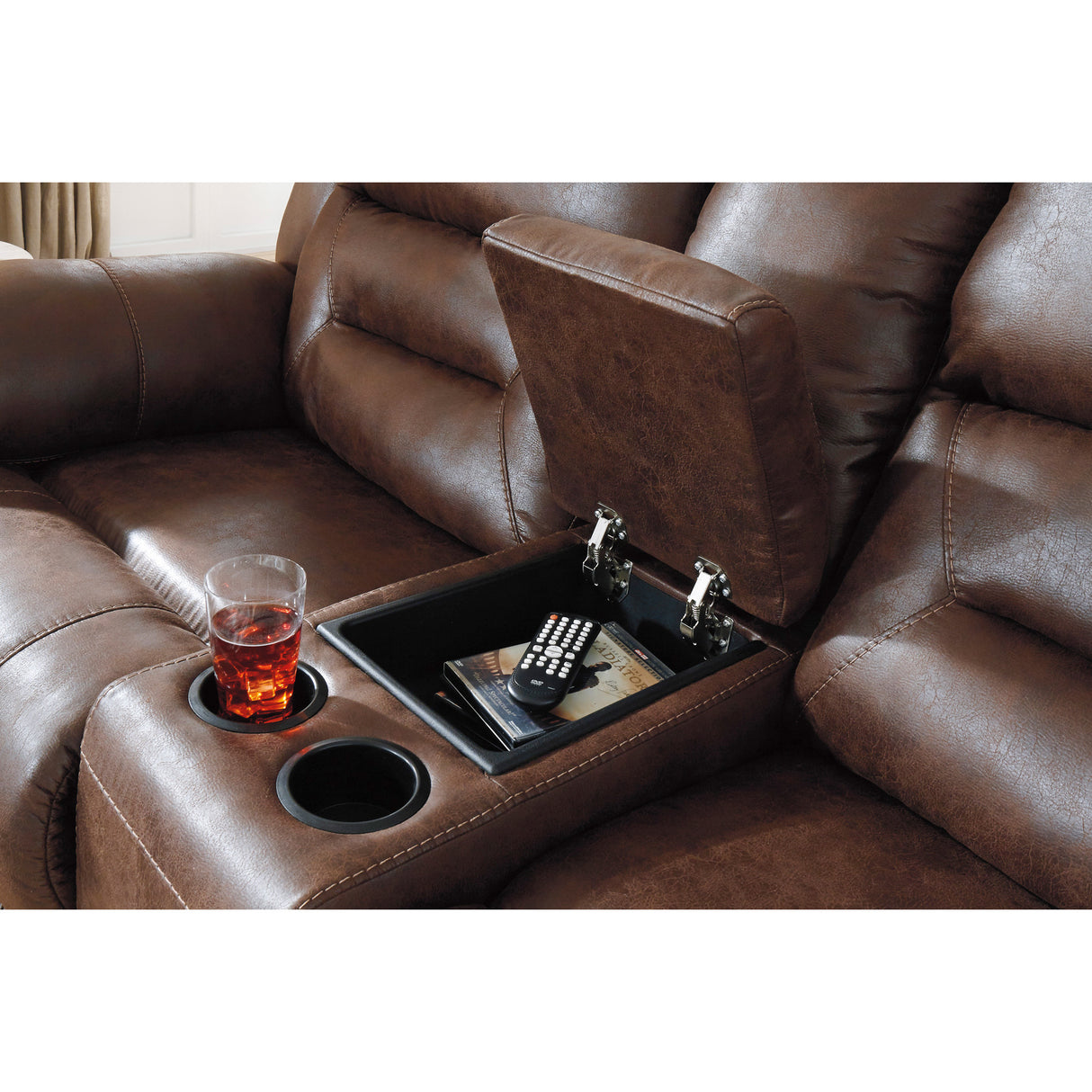 Stoneland Reclining Console Loveseat