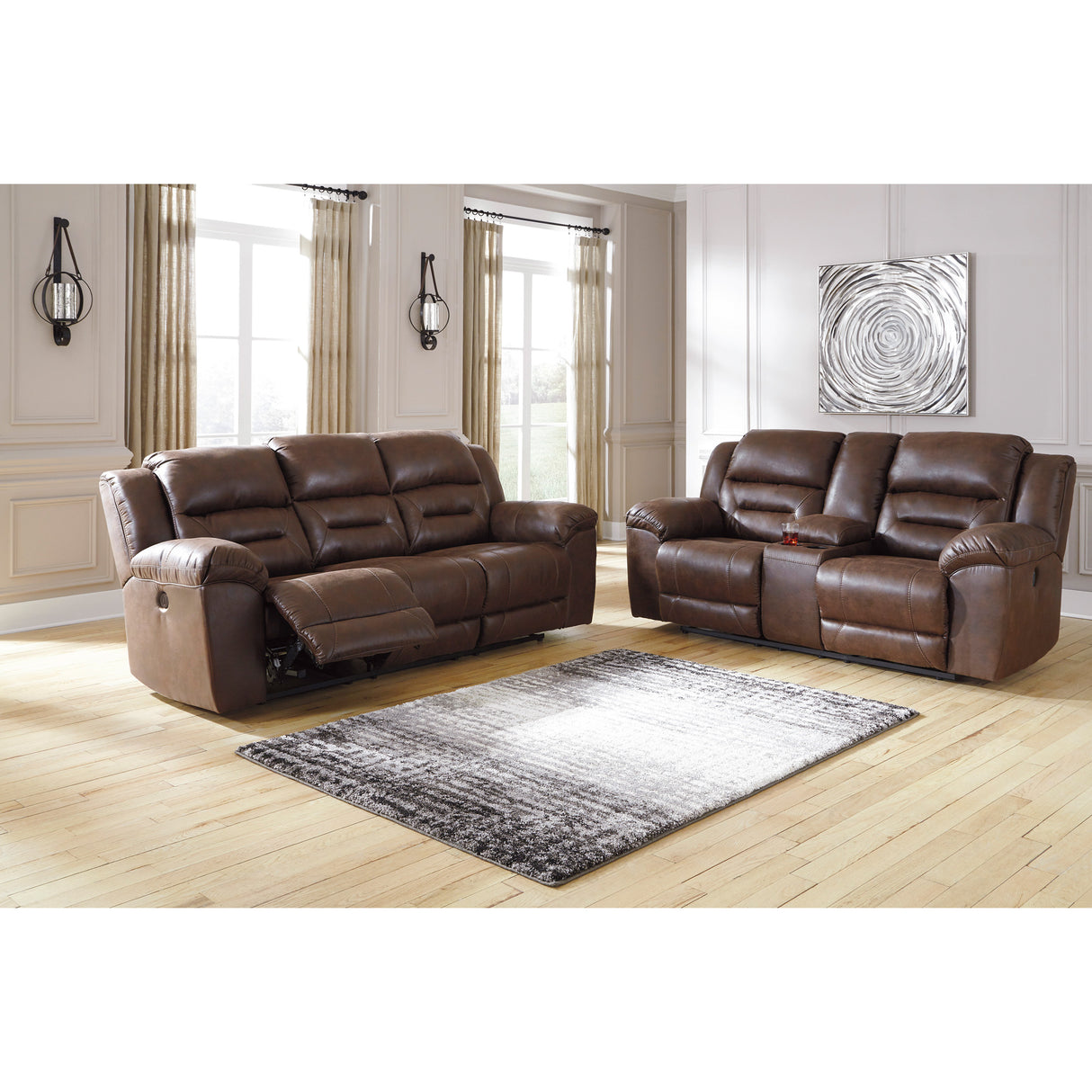 Stoneland Reclining Console Loveseat