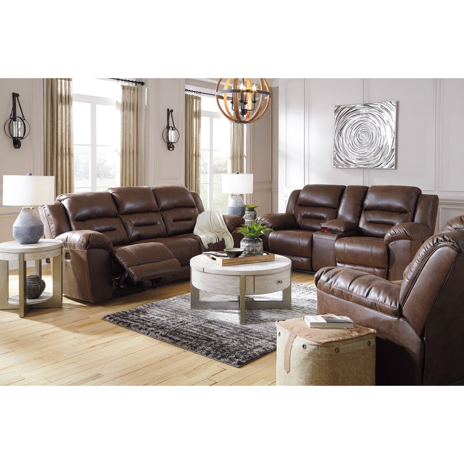 Stoneland Reclining Console Loveseat
