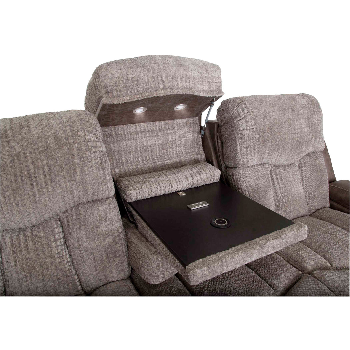 Detail view of Aire Dove Power+ Reclining Sofa