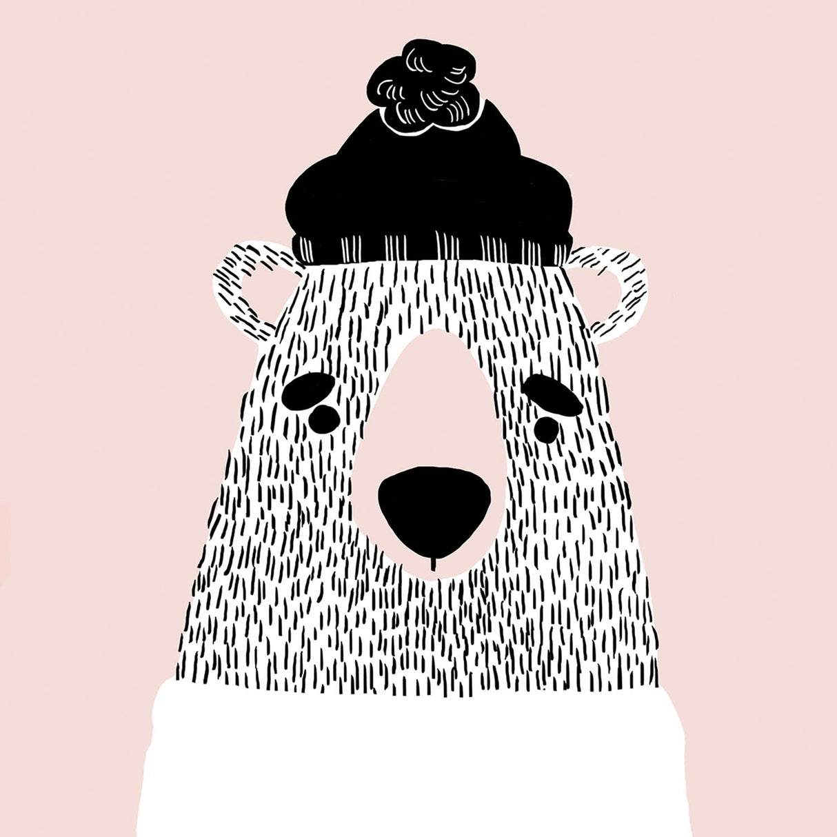 Swatch of the Kids Pink Bear Wall Art