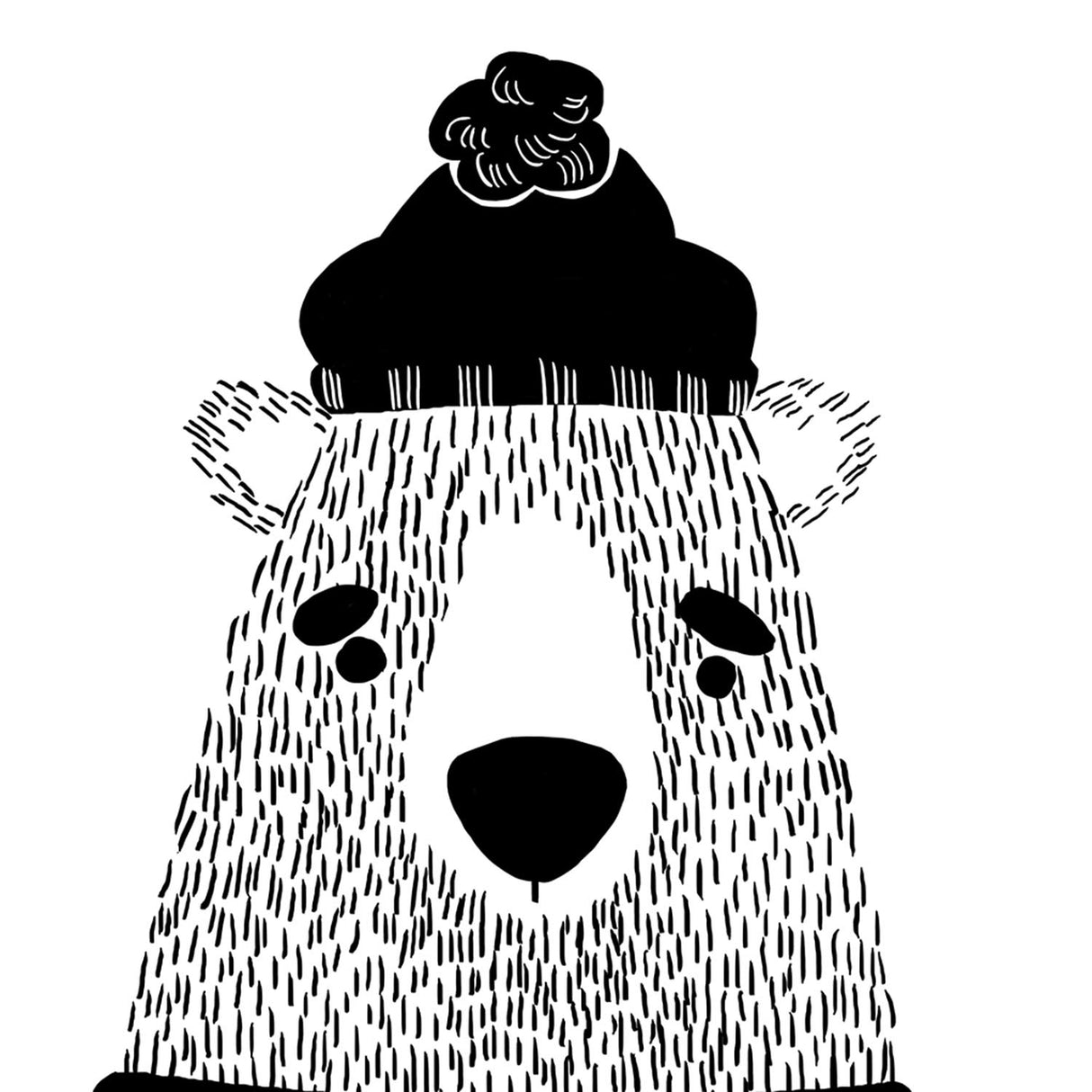 Swatch of the Kids Black Bear Wall Art